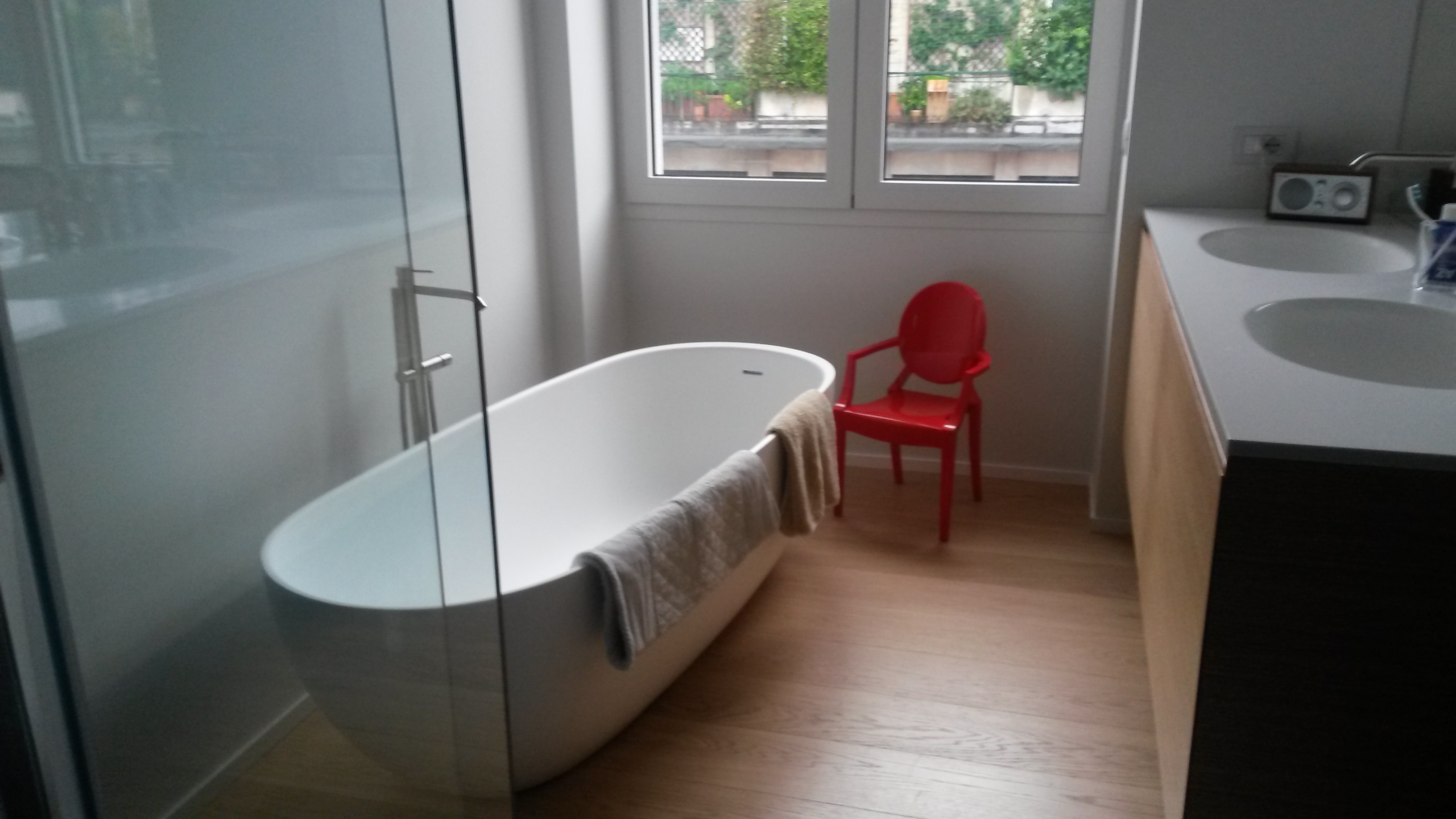 bagno con vasca free standing