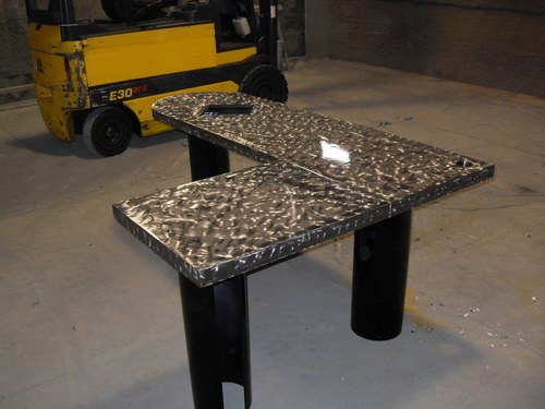 scrivania con trasparente