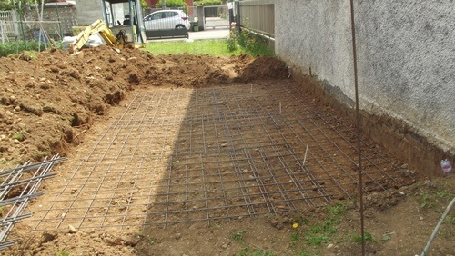 EDIFICAZIONE NUOVA AUTORIMESSA SOLARO - armatura platea