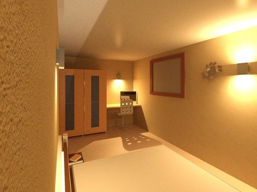 RENDERING INTERNO - vista interna camera da letto