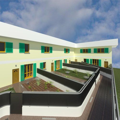 RENDERING ESTERNO - vista esterna villette a schiera