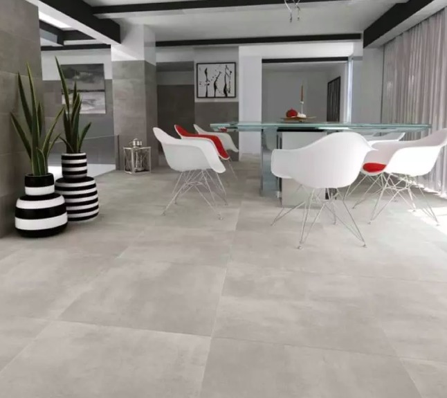 Piatrelle effetto cemento in gres porcellanato