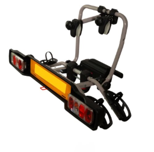 Portabici da gancio traino 2 posti tipo reclinabile con portata max 60 kg per due bici con sistema antifurto. - Il porta biciclette stile piattaforma ZX302 di Witter impiega fino a due cicli di qualsiasi dimensione, incluso quello di un bambino. 
Il supporto si aggancia al gancio di traino utilizzando una leva di bloccaggio bloccabile.

Veloce e facile da montare e rimuovere dal veicolo mediante una leva di bloccaggio bloccabile.

La semplice azione di inclinazione consente l’accesso del bagagliaio del veicolo con le bici caricate.

La piattaforma si piegherà verso il basso&nbsp; consentendo l’accesso al bagagliaio dell’auto.

I supporti per ruote regolabili si adattano alla maggior parte dei cicli.
Cicli esterni tenuti da singoli bracci fissi per evitare il contatto tra i cicli. 
Fornito con spina elettrica 2in1 per alloggiare prese sia a 7 pin che a 13 pin: non è necessario alcun adattatore.