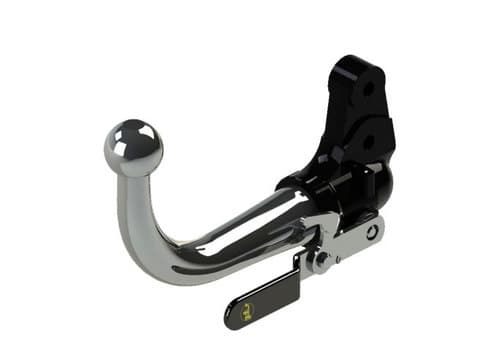 MODELLO SFILABILE - Portabici da gancio traino 2 posti tipo reclinabile con portata max 60 kg per due bici elettriche.