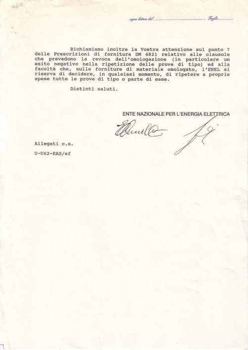 Omologazione Enel 264050
