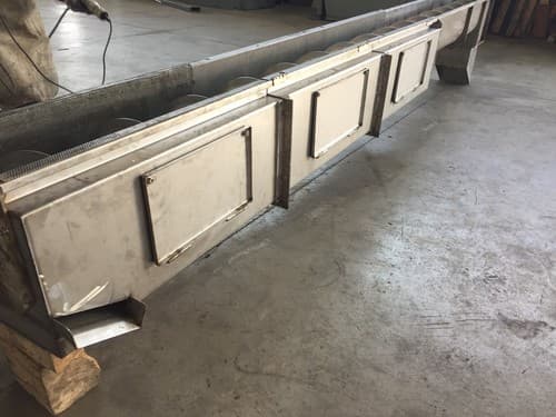 costruzione coclea trasporto materiali in AISI 304/316 drenante e non drenante