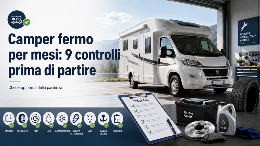 Camper fermo per mesi: 9 controlli prima di partire